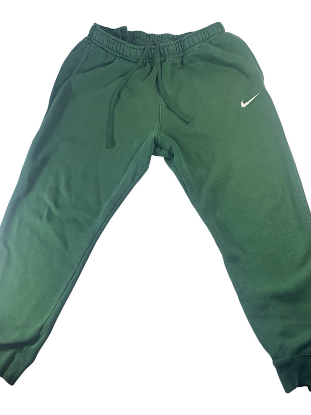 Nike Green Fleece Sweatpants Malaysia Made Drawstring Jogger Men’s Size Large